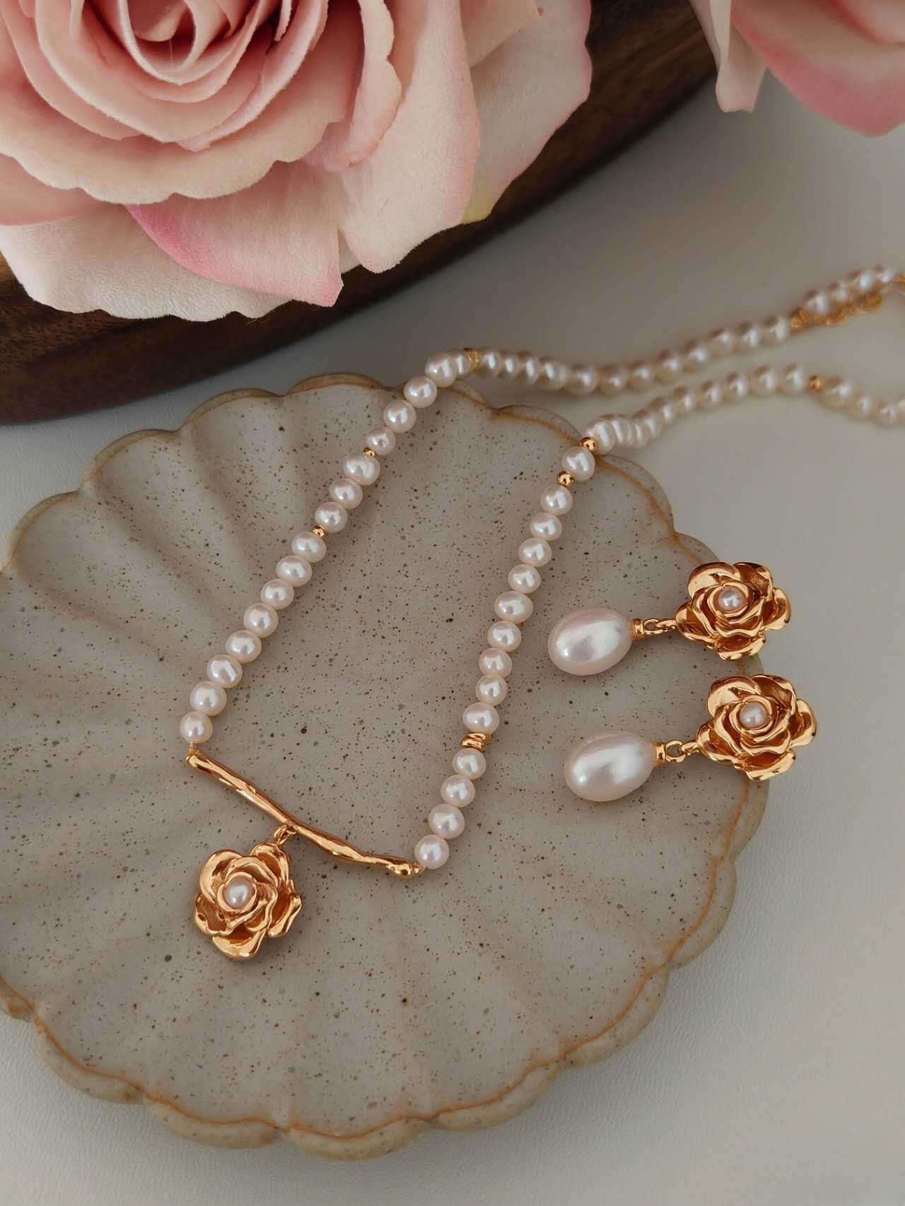 Rose Dew Pearl Set