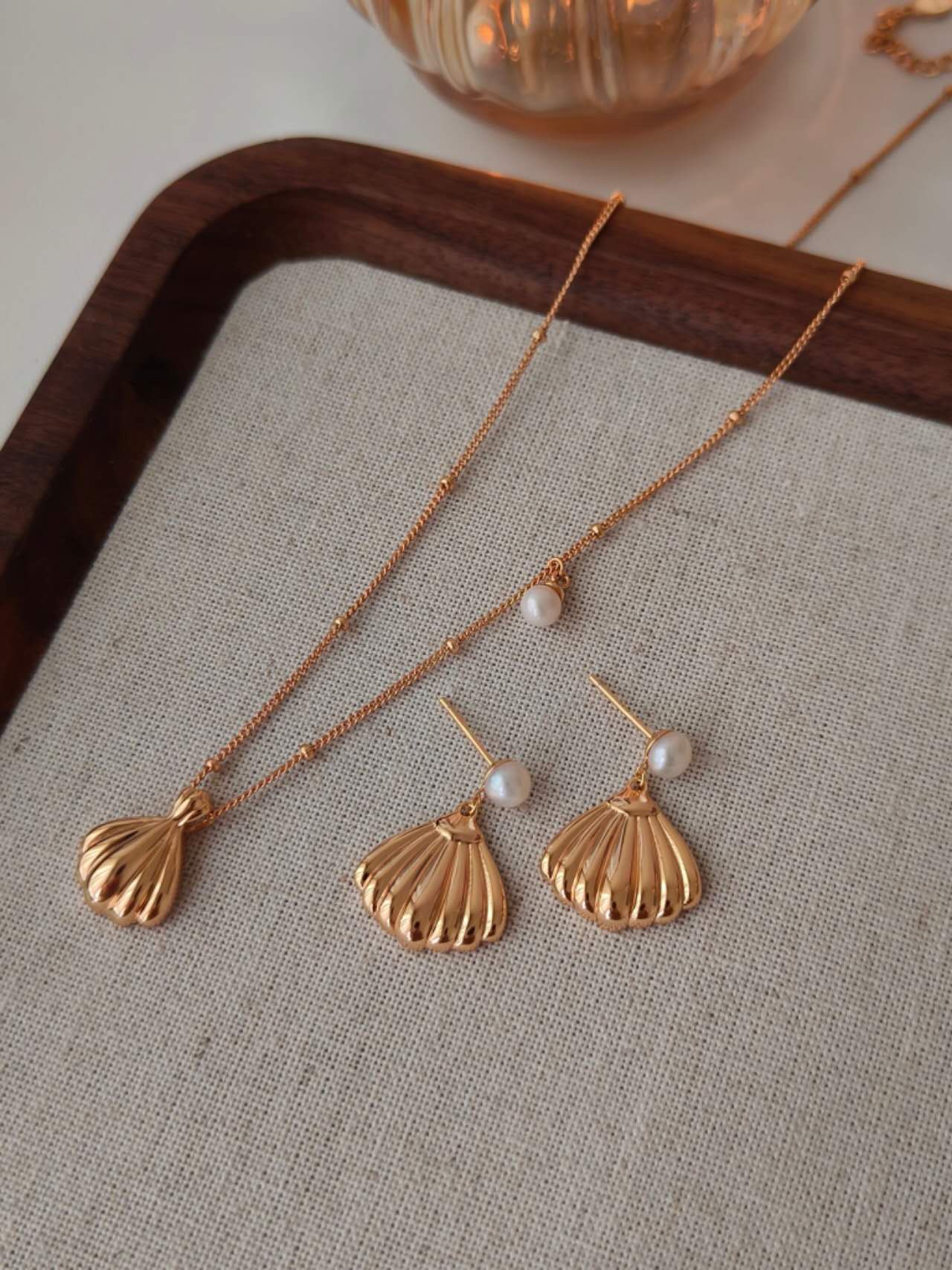 Tide Shell Pearl Jewelry Set