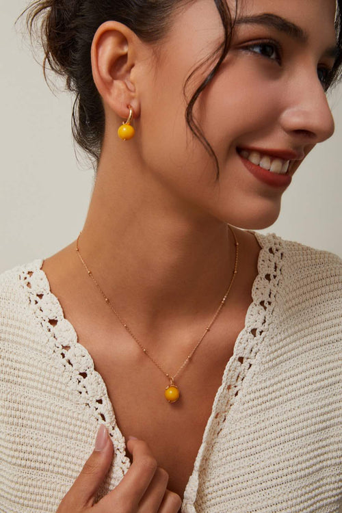 Sunlit Amber Jewelry Set