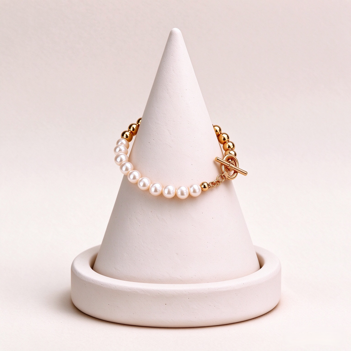 Pearl Bead Toggle Bracelet