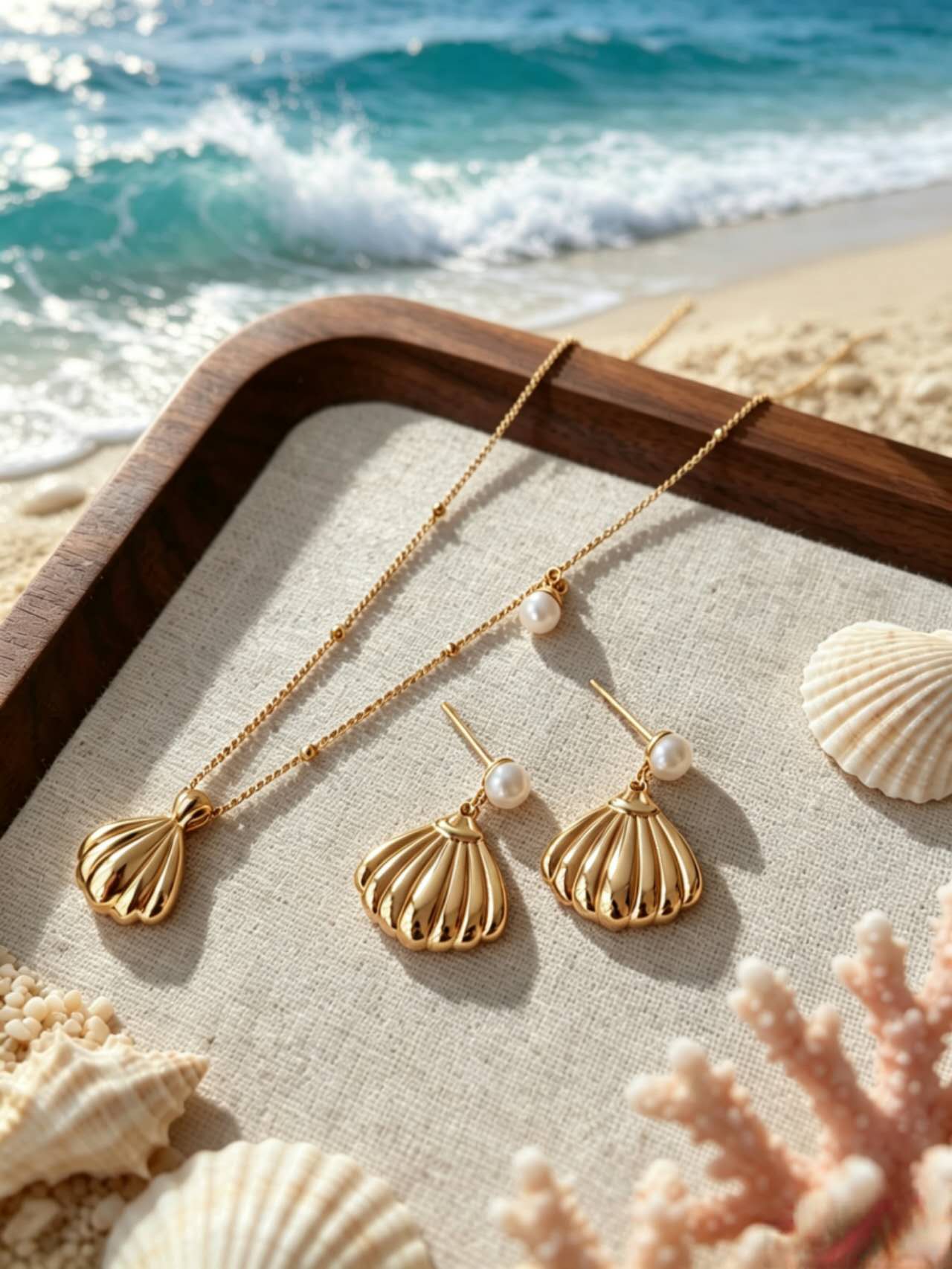 Tide Shell Pearl Jewelry Set